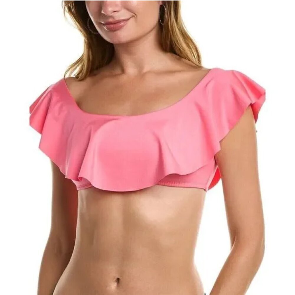 Trina Turk 'Monaco' Off-The-Shoulder Bandeau Bikini Top, Garden Pink